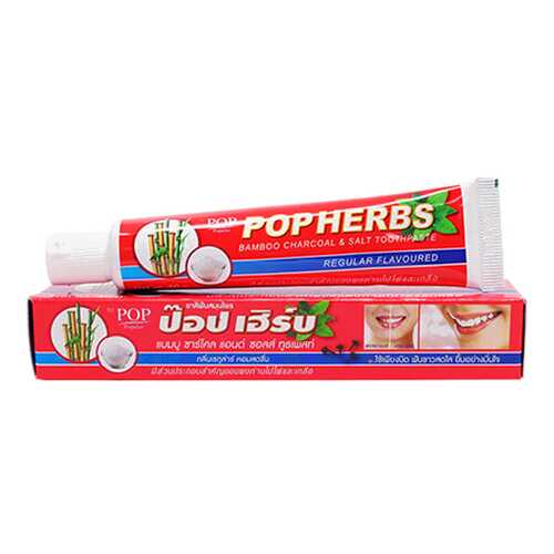 Зубная паста POP Popular Herbs Bamboo Charcoal & Salt Toothpaste 40 мл в NL International