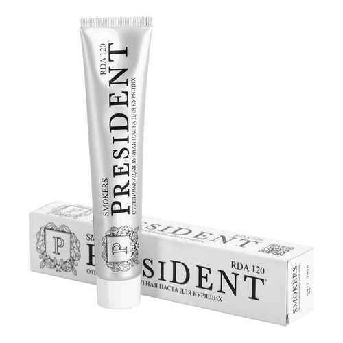 Зубная паста PRESIDENT Smokers 75 мл в NL International