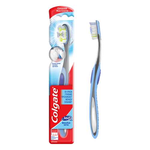 Зубная щетка Colgate 360 Межзубная чистка средняя в NL International