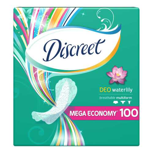 Прокладки Discreet ежедневные Deo Water Lily Multiform 100шт в NL International