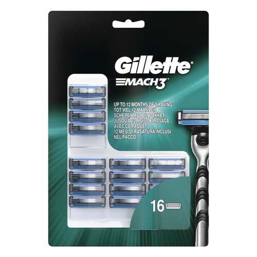 Сменные кассеты Gillette Mach3 для мужской бритвы, 16 шт в NL International