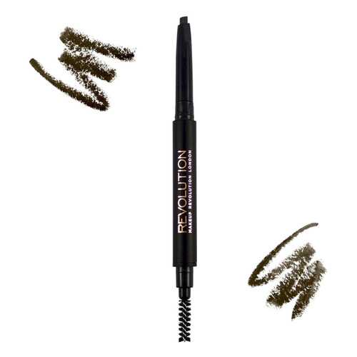 Карандаш для бровей Makeup Revolution Duo Brow Pencil Medium Brown 14 г в NL International