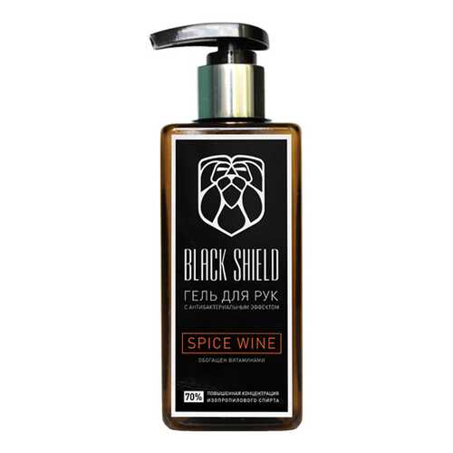 Антисептик-гель для рук спиртовой Black Shield, аромат Spice wine 250 мл в NL International