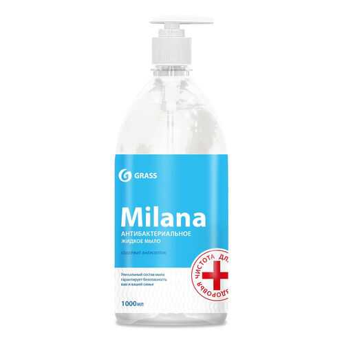 Жидкое мыло GraSS антибактериальное Milana с дозатором 1л в NL International