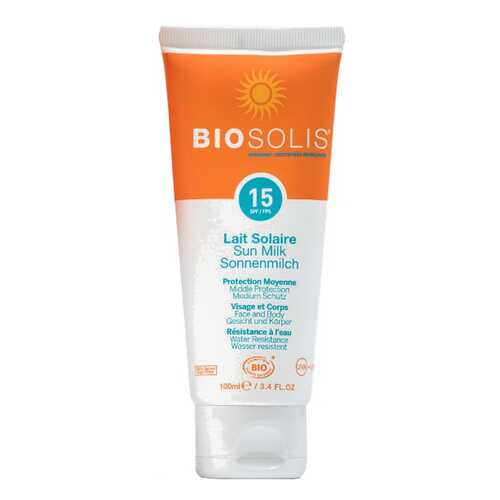 Солнцезащитное молочко Biosolis SPF 15 100 мл в NL International