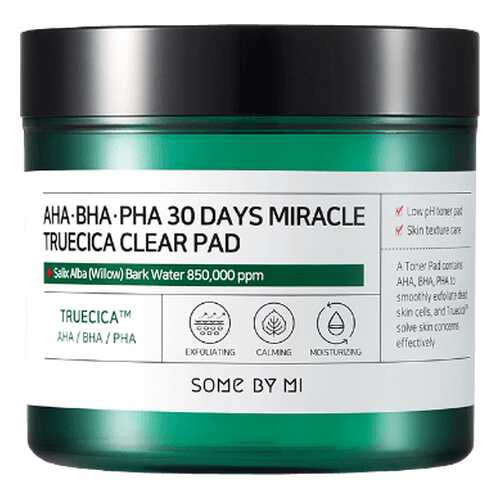 Some By Mi Пэды для проблемной кожи кислотные - 30Days miracle truecica clear pad, 70шт в NL International