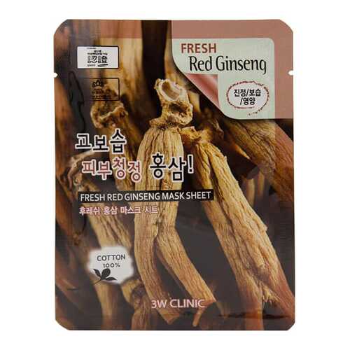 Маска для лица 3W Clinic Fresh Ginseng Mask Sheet 23 мл в NL International