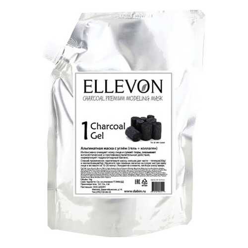 Маска для лица Ellevon Charcoal Gel + Collagen 1000 мл + 100 г в NL International