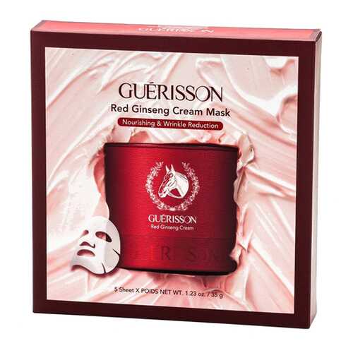 Маска для лица Guerisson Red Ginseng Cream mask с красным женьшенем 5 шт в NL International