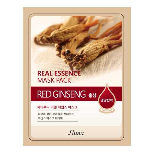 Маска для лица J Luna Real Essence Mask Pack Red Ginseng 25 мл в NL International