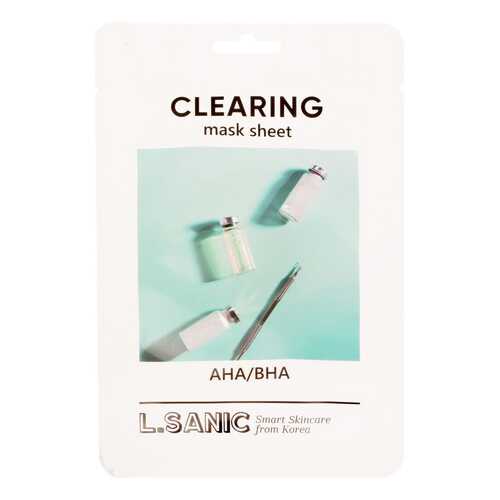 Маска для лица L.SANIC AHA/BHA Clearing Mask Sheet 25 мл в NL International
