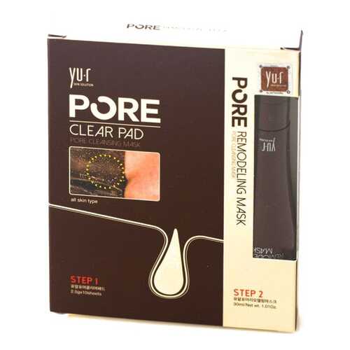 Наборы косметики для лица YU,R Pore clear pad cleansing mask Гель 30 мл 10 масок в NL International