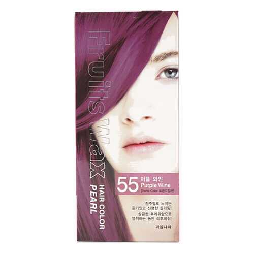 Краска для волос Welcos Fruits Wax Pearl Hair Color 55 Purple Wine 60 мл в NL International