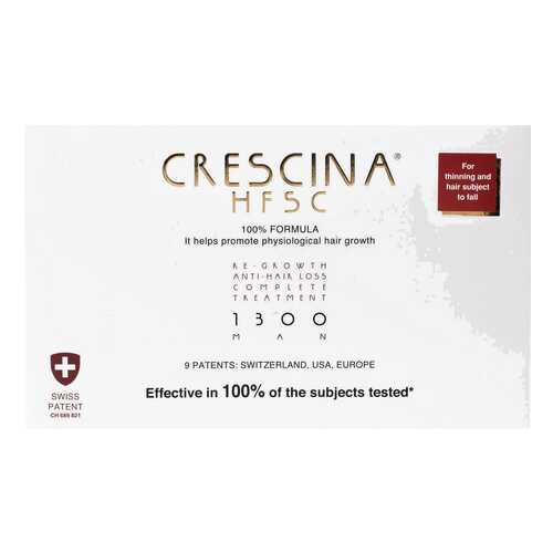 Ампулы для волос Crescina 1300 для стимулирования роста волос для мужчин №10 в NL International
