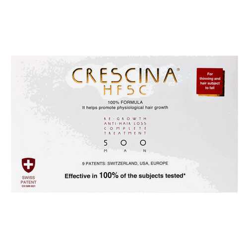 Ампулы для волос Crescina 500 для стимулирования роста волос для мужчин №20+лосьон в NL International