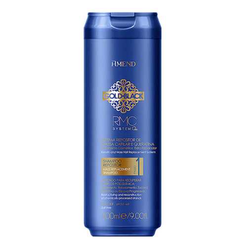 Шампунь Amend Capillary Mass and Keratin Repositioning Shampoo Gold Black RMC System Q+ в NL International