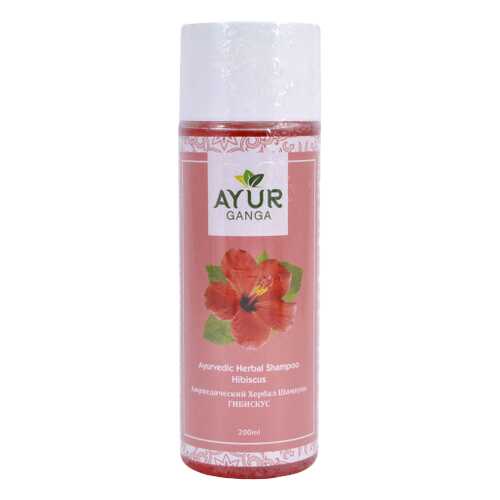 Шампунь ГИБИСКУС (Ayurvedic Herbal Shampoo HIBISCUS) AYUR GANGA, 200мл в NL International
